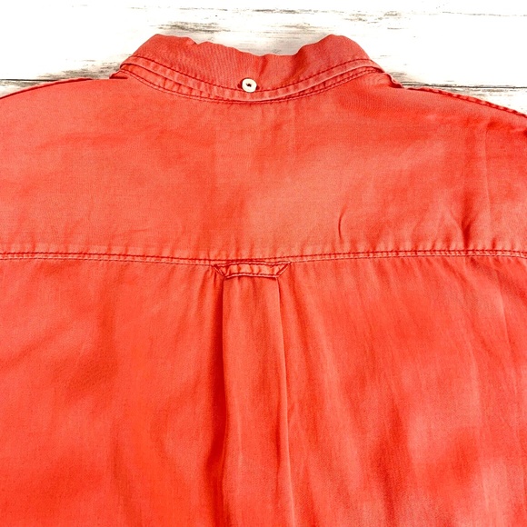 Tommy Bahama Jeans Island Crafted Mens Short Sleeve Button Front Shirt Orange XL - Picture 5 of 7